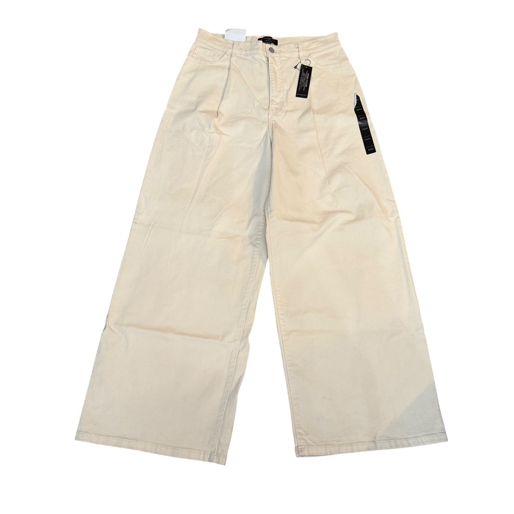 NWT Banana Republic Factory Cream High Rise Wide Leg Trouser Jeans 30/10